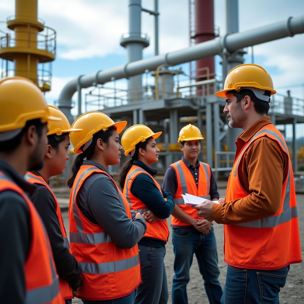 Visita técnica a instalación petrolera